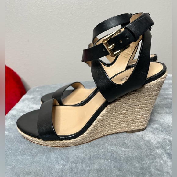 Michael Kors Black Wedge Sandals - Picture 4 of 8